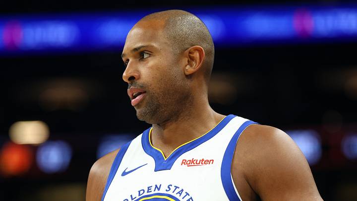 Apr 17, 2026; Phoenix, Arizona, USA; Golden State Warriors center Al Horford (20) against the Phoenix Suns during the play-in rounds of the 2026 NBA Playoffs at Mortgage Matchup Center. Mandatory Credit: Mark J. Rebilas-Imagn Images