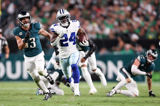 Dallas Cowboys running back Miles Sanders. 