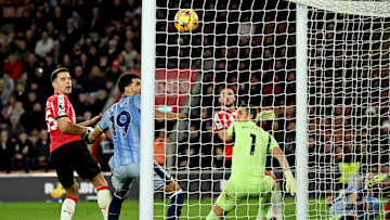 James Maddison makes it five with the last kick of the first half