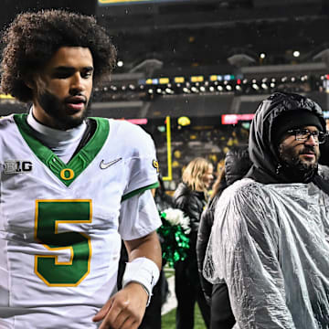 Dante Moore and Oregon are favored against Minnesota on Friday.