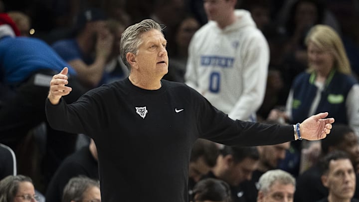 Dec 23, 2025; Minneapolis, Minnesota, USA; Minnesota Timberwolves head coach Chris Finch looks on against the New York Knicks in the second half at Target Center. Mandatory Credit: Jesse Johnson-Imagn Images