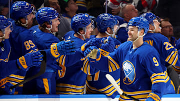 Sabres center Josh Norris and his Buffalo teammates