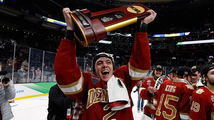 Denver defenseman Sean Behrens Credit: Winslow Townson-USA TODAY Sports