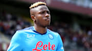 Victor Osimhen of Ssc Napoli  looks on during the Serie A...