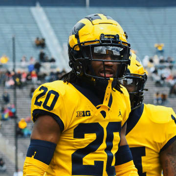 Jyaire Hill during Michigan's spring game