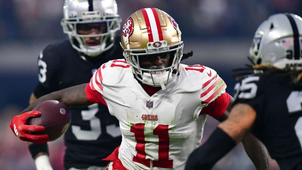 San Francisco 49ers receiver Brandon Aiyuk could head to the Washington Commanders if he leaves the team.