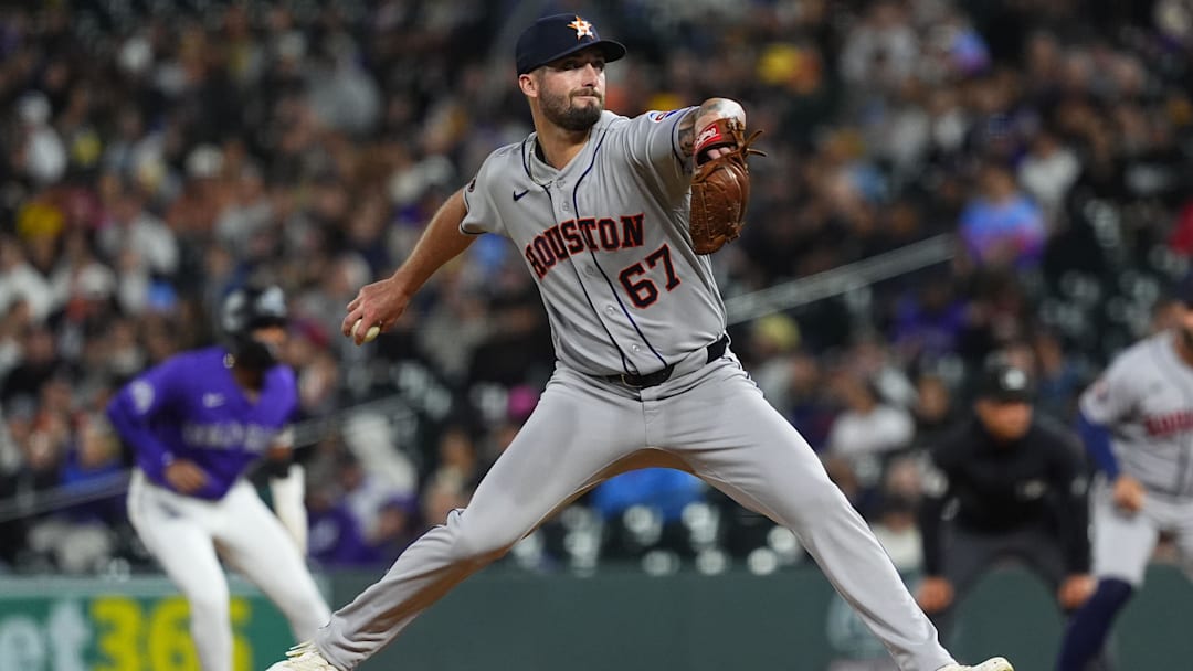 Houston Astros starting pitcher Cody Bolton