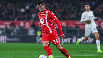 Daniel Maldini of AC Monza seen in action during Serie A...