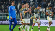 Juventus FC players show their dejection during Serie A 2023...