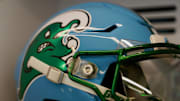 Teal Tulane Green Wave Helmet