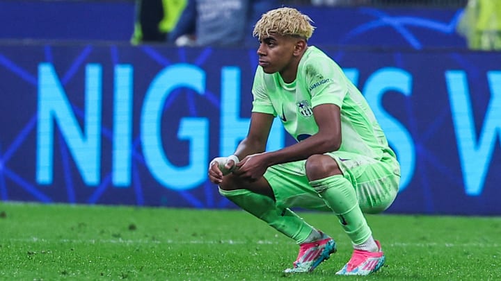 Lamine Yamal in disbelief after Barcelona were eliminated by Inter Milan in the Champions League semifinals. Lamine Yamal in disbelief after Barcelona were eliminated by Inter Milan in the Champions League semifinals.