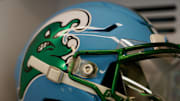 Teal Tulane Green Wave Helmet