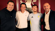 Harvey Elliott (centre, right) joined Aston Villa on Deadline Day.