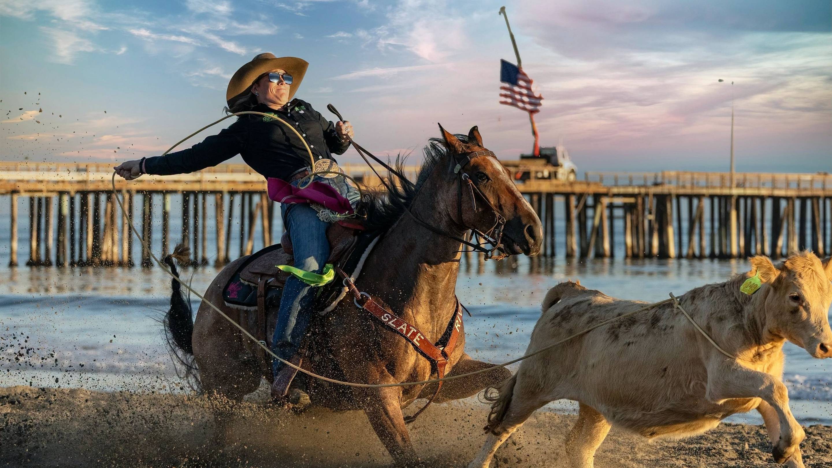 Taylor Munsell Shines In One-of-a-Kind Roping Experience on California Coastline