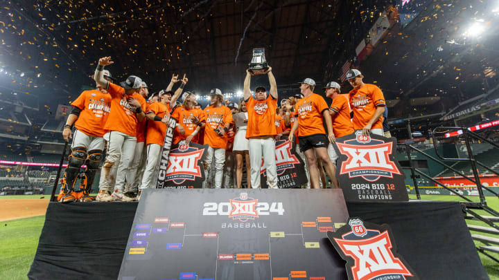 No. 2 Oklahoma State defeated No. 1 Oklahoma in the Phillips 66 Big 12 Championship to win their fourth conference title. 