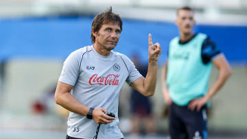 Napoli's Italian coach Antonio Conte during SSC Napoli's...