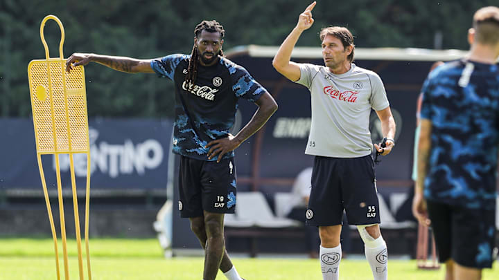 Napoli's Cameroonian midfielder Andre Frank Zambo Anguissa...