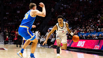 San Diego State Aztecs guard Elzie Harrington (3).