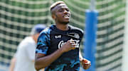 Napoli's Nigerian forward Victor Osimhen  during SSC Napoli'...