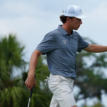 Vanderbilt moved up to 13th with a 5-under par team score in Thursday's second round of the SEC Men's Golf Championship tournament.