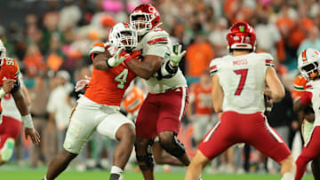 Rueben Bain Jr. has had to deal with rough offensive line play this season. 