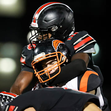 North Salem's Braxton Singleton (10) was a two-way all-South Central Football Conference selection for the Vikings last season.