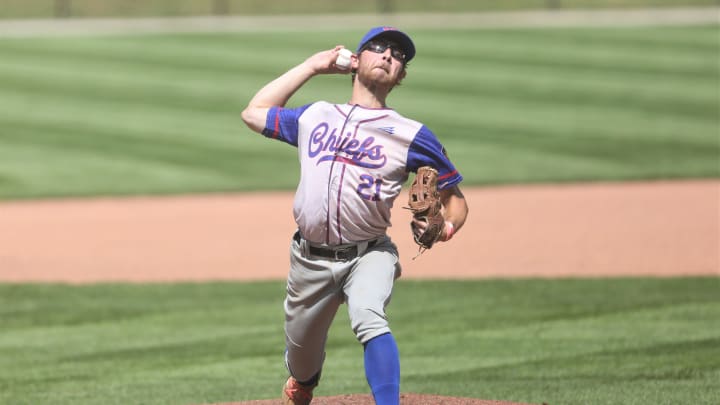 Yorktown graduate Jacob Pruitt tossed a no-hitter to help Muncie's Post 19 Chiefs win the Indiana American Legion state championship with a 4-0 victory over terre Haute at Highland Park in Kokomo on Saturday, July 30, 2022.
