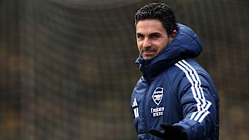 Arsenal FC Training Session And Press Conference - UEFA Champions League 2025/26 League Phase MD5