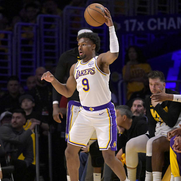 Los Angeles Lakers guard Bronny James 