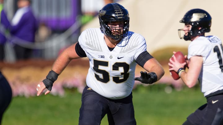 Purdue Boilermakers offensive lineman Gus Hartwig 