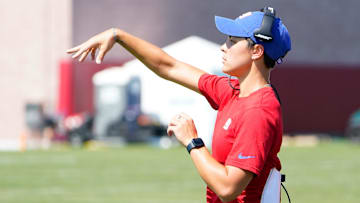 New York Giants offensive assistant coach Angela Baker is no longer listed on the team's website.