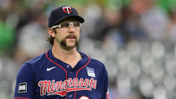 Jun 2, 2021; Baltimore, Maryland, USA;  Minnesota Twins relief pitcher Randy Dobnak (68) walks across the field during the game against the Baltimore Orioles at Oriole Park at Camden Yards. Mandatory Credit: Tommy Gilligan-USA TODAY Sports