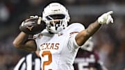 Texas wide receiver Matthew Golden is projected to be a first-round pick in the upcoming NFL Draft. 