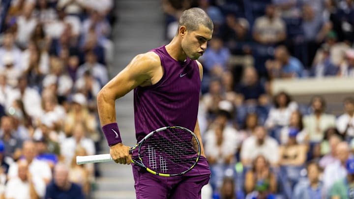 Carlos Alcaraz's haircut stole the show at the U.S. Open, but his Nike fit deserves some praise too. Carlos Alcaraz's haircut stole the show at the U.S. Open, but his Nike fit deserves some praise too.