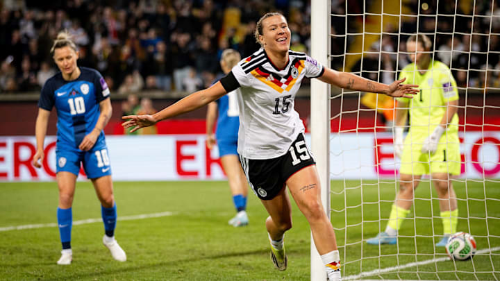 Gegen Slowenien traf Larissa Mühlhaus zum zwischenzeitlichen 4:0 Gegen Slowenien traf Larissa Mühlhaus zum zwischenzeitlichen 4:0