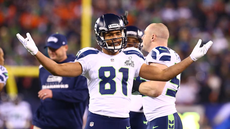 Tate won Super Bowl XLVIII with the Seattle Seahawks. | Mark J. Rebilas-Imagn Images