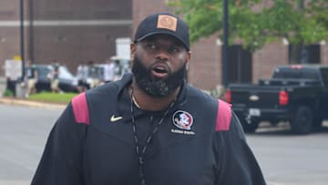 Florida State offensive coordinator Alex Atkins arrives for an FSU spring football practice of the 2023 season on Friday, March 10, 2023.

Alex Atkins 1 Of 1