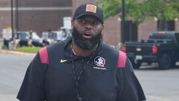 Florida State offensive coordinator Alex Atkins arrives for an FSU spring football practice of the 2023 season on Friday, March 10, 2023.

Alex Atkins 1 Of 1