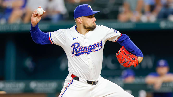 Texas Rangers pitcher Nathan Eovaldi Texas Rangers pitcher Nathan Eovaldi
