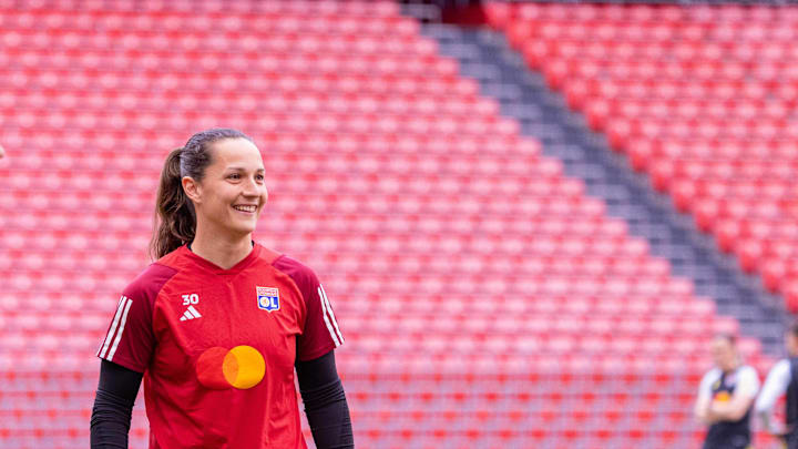 Lyon's no.2 goalkeeper and German international Laura Benkarth Lyon's no.2 goalkeeper and German international Laura Benkarth