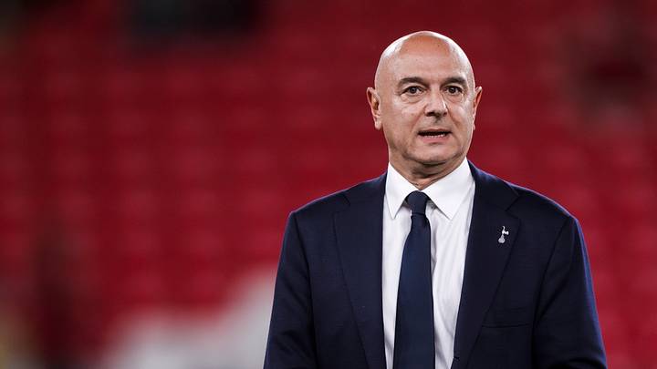Daniel Levy, chairman of Tottenham Hotspur FC, looks on...