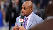 NBA TV analyst Charles Barkley talks on a show.