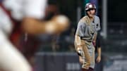 Mississippi State Bulldogs' Ross Highfill (22) waits to take home during the Governor’s Cup played against Ole Miss at Trustmark Park in Pearl, Miss.