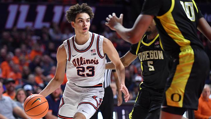 llinois Fighting Illini guard Keaton Wagler (23)