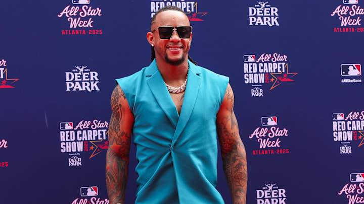 Jul 15, 2025; Atlanta, GA, USA; National League second baseman Ketel Marte (4) of the Arizona Diamondbacks poses for a photo on the red carpet before the 2025 MLB All Star Game at Truist Park. Mandatory Credit: Brett Davis-Imagn Images Jul 15, 2025; Atlanta, GA, USA; National League second baseman Ketel Marte (4) of the Arizona Diamondbacks poses for a photo on the red carpet before the 2025 MLB All Star Game at Truist Park. Mandatory Credit: Brett Davis-Imagn Images