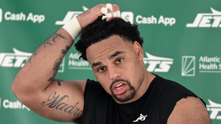 New York Jets offensive lineman Alijah Vera-Tucker