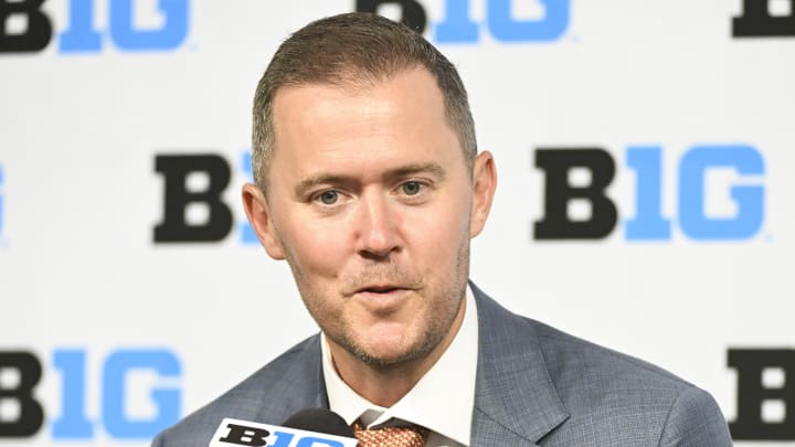 Jul 24, 2024; Indianapolis, IN, USA; USC Trojans head coach Lincoln Riley 