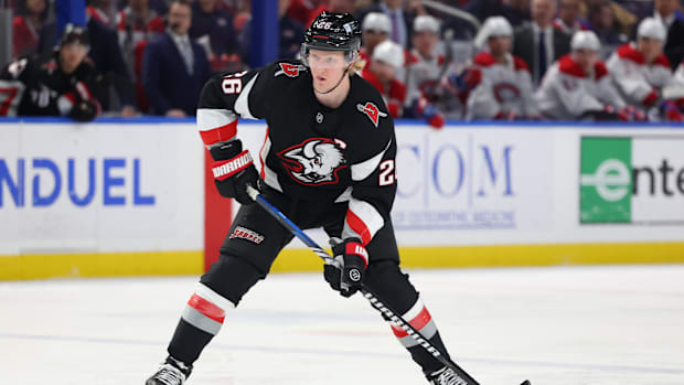 Buffalo Sabres defenseman Rasmus Dahlin against the Montreal Canadiens