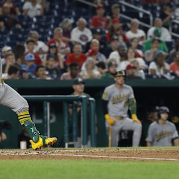 The Athletics are road favorites against the Nationals on Thursday afternoon.