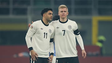 Das Mainzer Star-Duo Nadiem Amiri (l.) und Jonathan Burkardt im DFB-Trikot